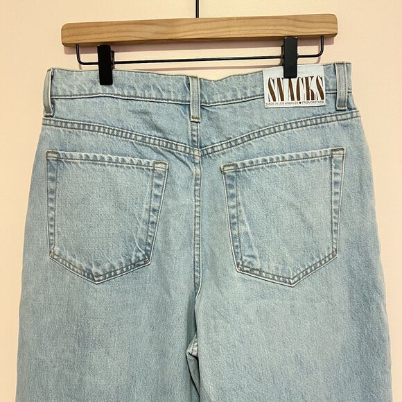 Mother SNACKS! The Pleated Fun Dip Puddle Cotton Jeans in Just a Nibble Size 28 - Picture 12 of 13